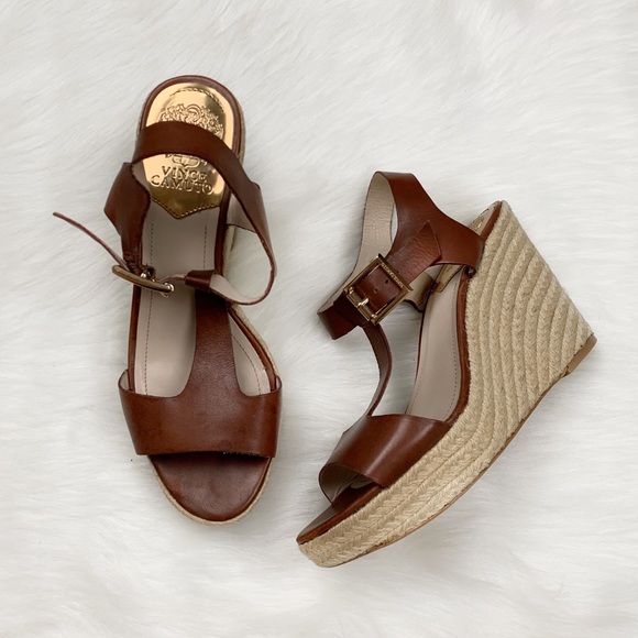 Vince Camuto Shoes - Vince Camuto Brown Espadrille Wedges